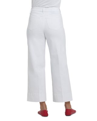 Petites Teresa Wide Leg Ankle Jeans in Optic White
