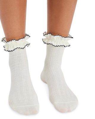 Sheer Frilly Ankle Socks