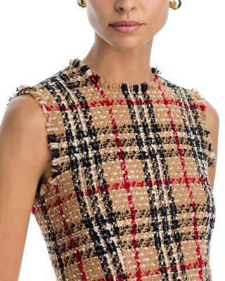 Abigail Check Wool Blend Boucl&eacute; Dress