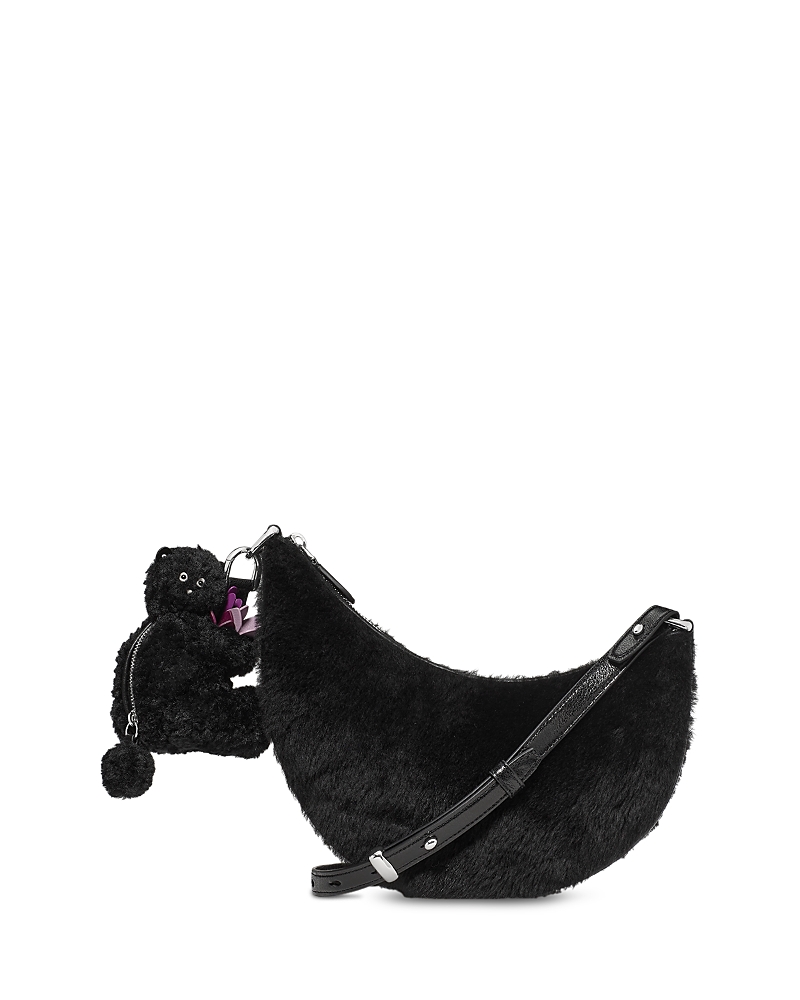 Kate Spade New York Shearling Bear Crossbody In Black