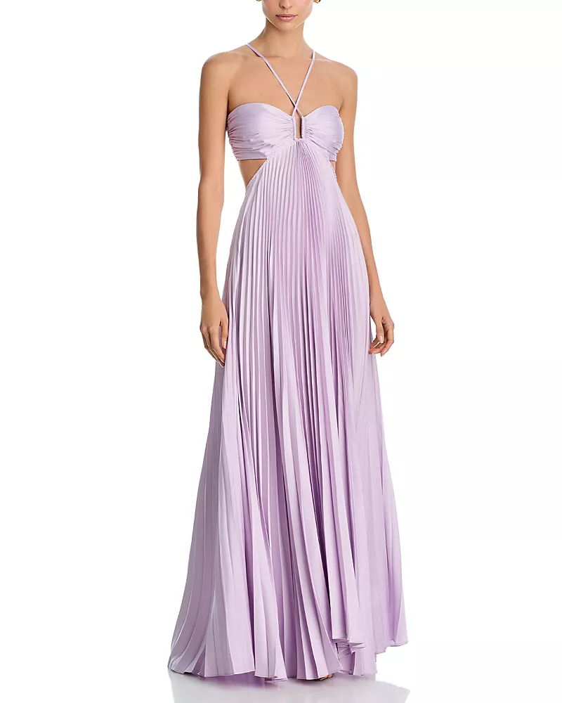 A. l.c. Moira Cutout Halter Dress