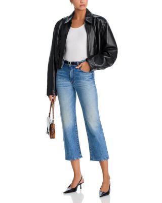 Lil Kick It High Rise Cropped Flare Jeans in Birds Gone