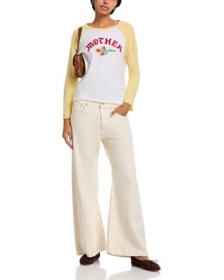 Lil Lemon Twist Sneak High Rise Wide Jeans in Nat Natural
