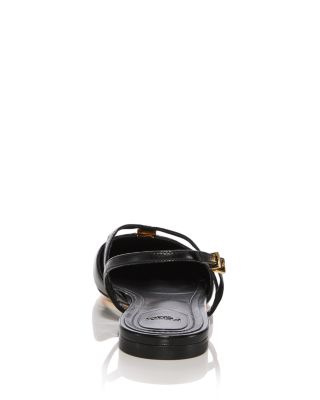 Women's Pointed Leather Slingback Flats