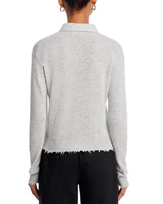The Loose Cashmere Polo Cardigan Sweater