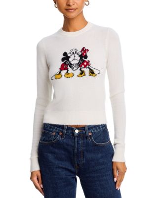 Mickey Graphic Crewneck Cashmere Sweater