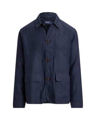 Linen Herringbone Utility Jacket