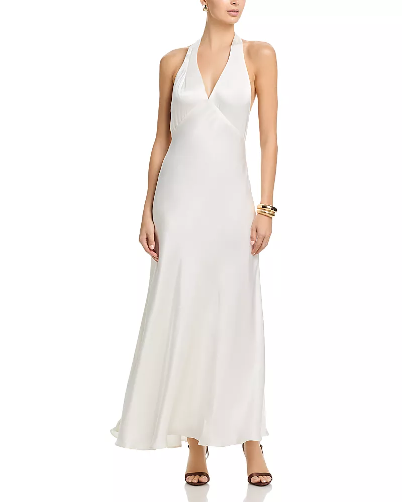 Bardot Thena Halter Neck Maxi Dress