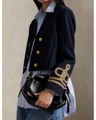 Double Breasted Cropped Wool Jacket