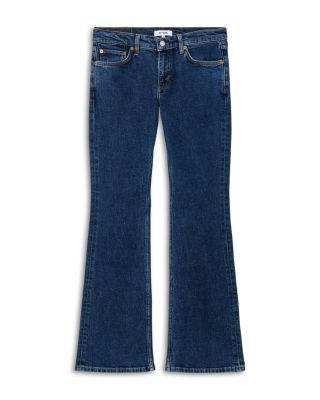 Low Rise Micro Bootleg Jeans in Rustic Indigo