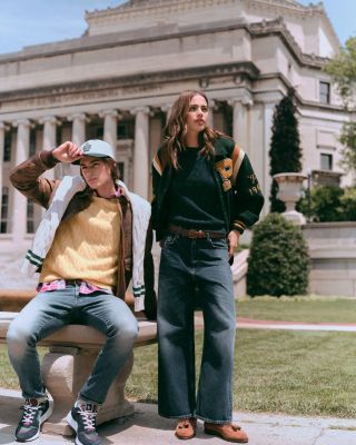 Suede-Patch Cable-Knit Sweater