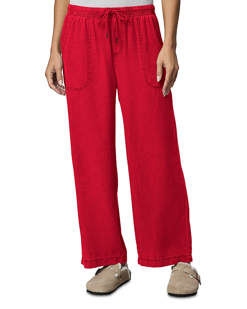 Splendid Angie Cropped Wide Leg Pants In Red