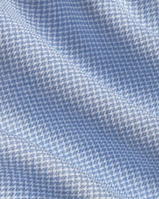 Trim Fit Cashmere Blend Twill Micro Check Dress Shirt