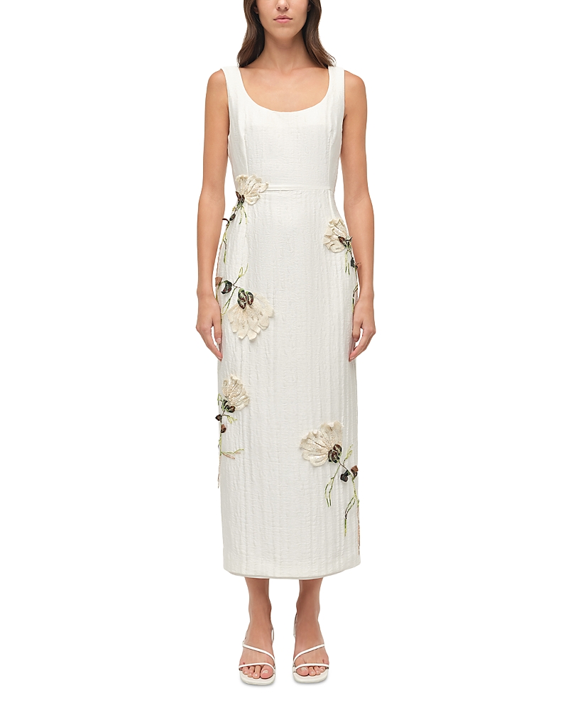 Simkhai Lilibeth Sleeveless Midi Dress In White