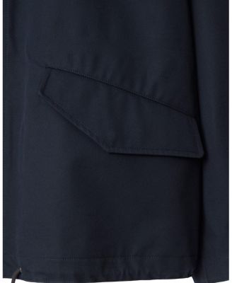 Short Bonded Gabardine Parka