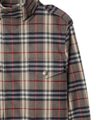 Check Bonded Wool Field Jacket