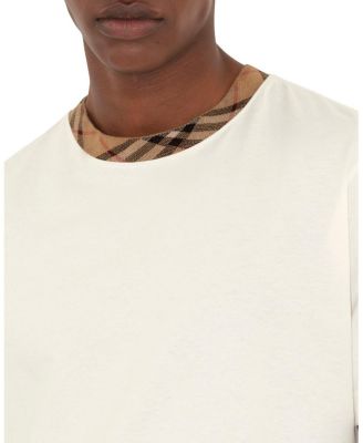 Check Trim Cotton T-shirt