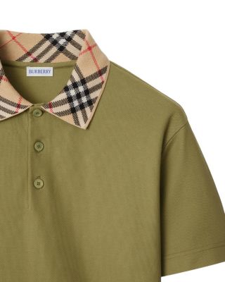  Check Collar Cotton Polo Shirt