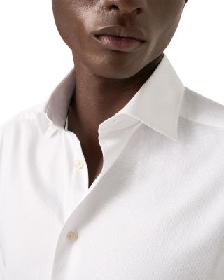 Contemporary Fit Button Front Textured Shirt