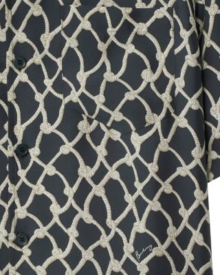 Relaxed Fit Knot Silk Poplin Shirt