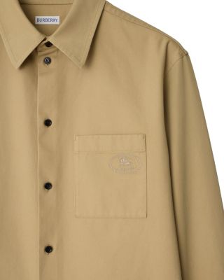 Relaxed Fit Gabardine Overshirt