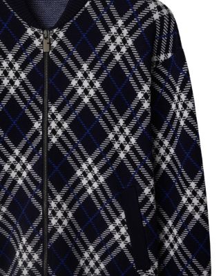  Check Wool Bomber Jacket