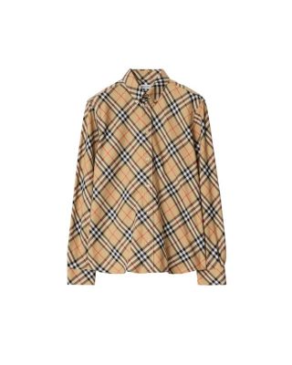  Relaxed Fit Check Cotton Flannel Shirt