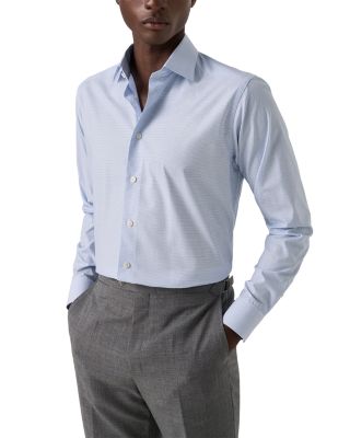 Slim Fit Button Front Twill Shirt