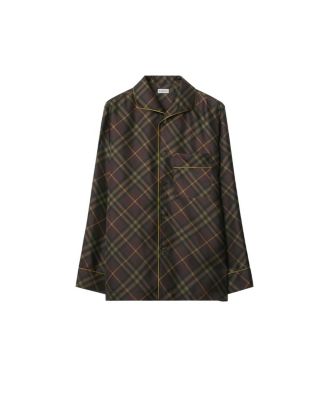 Check Silk Pyjama Shirt