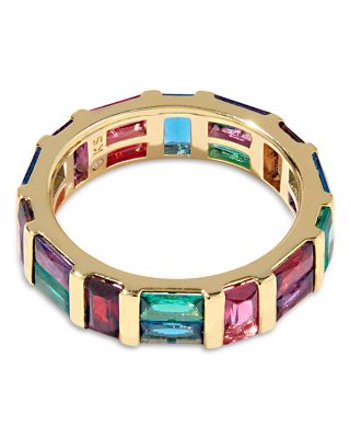 Jamie Baguette Crystal Eternity Band Ring 