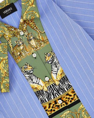 Boys' Cotton Pinstriped Poplin Shirt - Baby, Little Kid