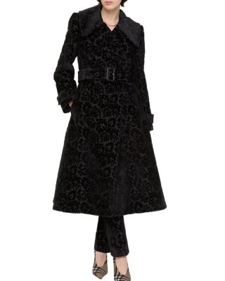 Vine Silk Blend Velvet Tailored Coat