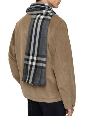  Reversible Check Wool Silk Scarf