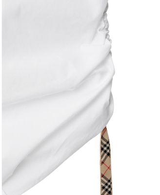 Check Trim Cotton Shirt