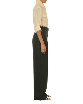 Gabardine Belted Trousers