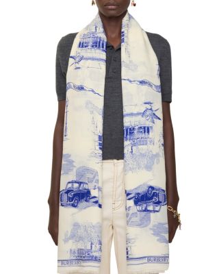  London Landmarks Wool Silk Scarf