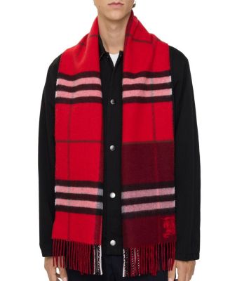  Contrast Check Cashmere Scarf