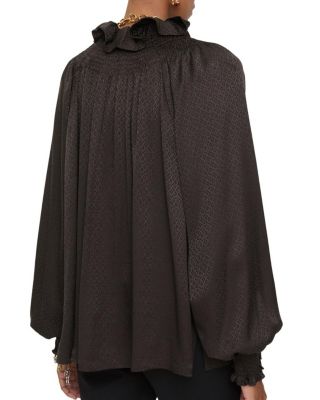 Geometric Silk Blouse