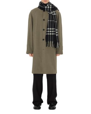 Wide Check Cashmere Scarf