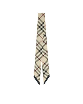 Skinny Check Silk Scarf