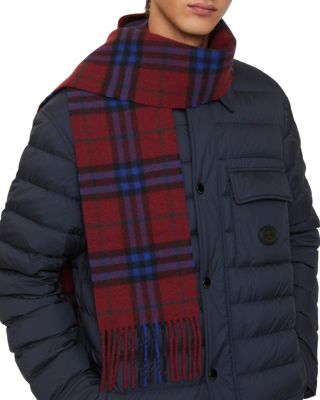 Narrow Check Cashmere Scarf