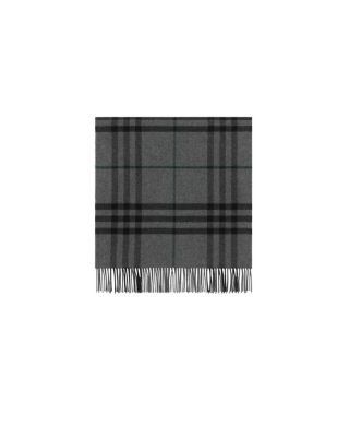 Wide Check Cashmere Scarf