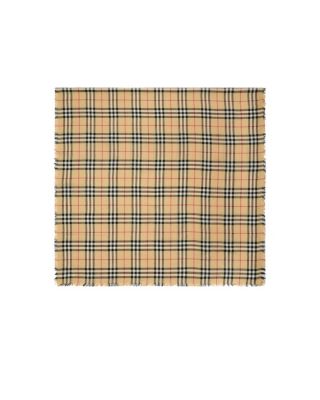 Check Cashmere Silk Scarf