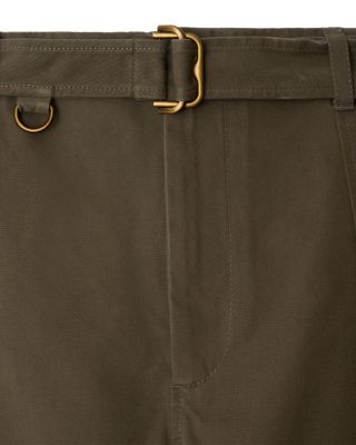 Gabardine Belted Shorts