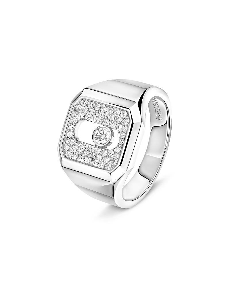 Messika Diamond Move Joaillerie Pave Signet Ring in 18K Gold, 0.27 tcw