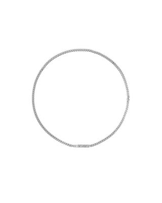 Engraved Check Chain Necklace