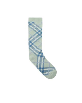 Check Cotton Blend Socks