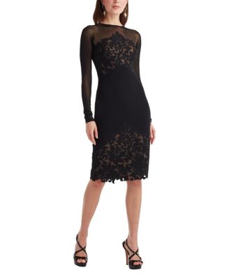  Calia Laser-Cut Crepe Dress