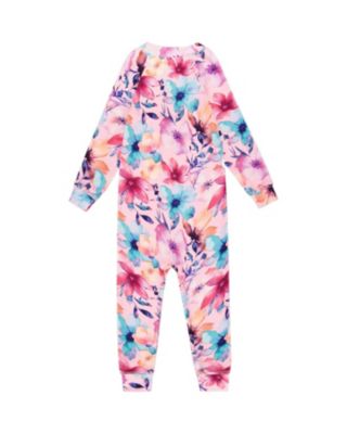  One-Piece Flower Thermal Underwear - Big Kid