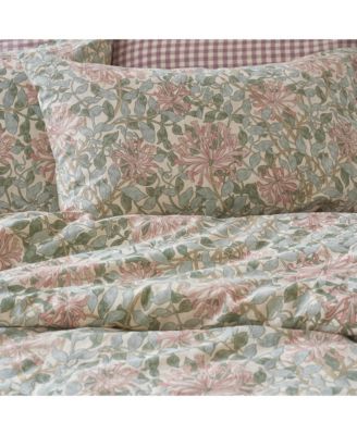 Morris & Co Honeysuckle Linen Blend Pillowcase Pair, Standard